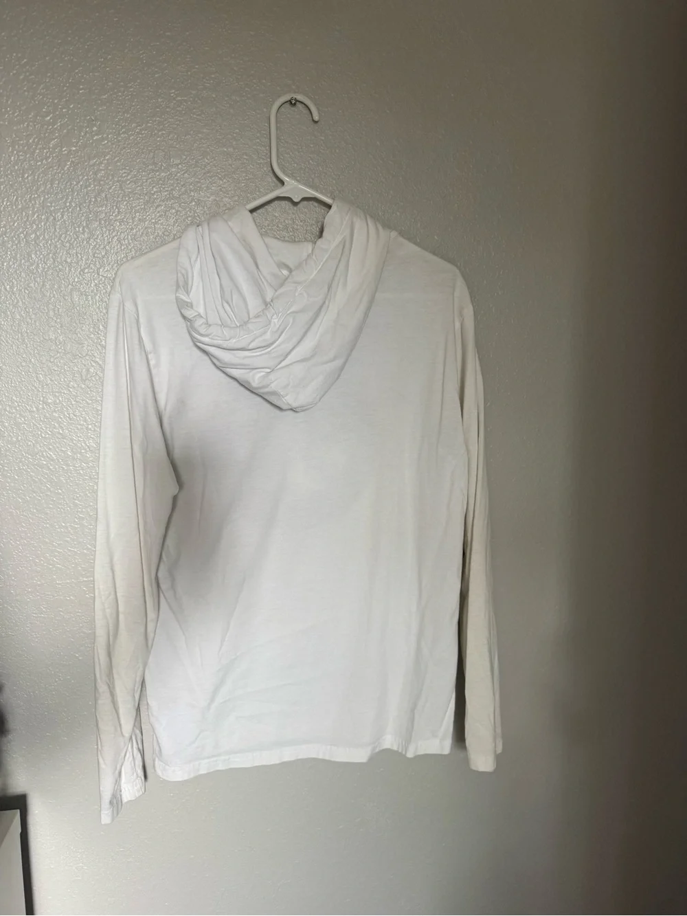 Polo by Ralph Lauren White Long-Sleeve Hooded Tee with Multicolor Crest